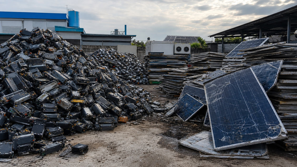 Battery and solar panel waste crisis in Thailand green transition