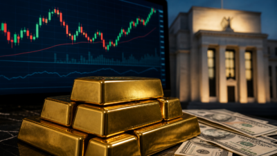 ภาพประกอบบทวิเคราะห์ราคาทองคำโลก XAU/USD พร้อมกราฟและดอลลาร์