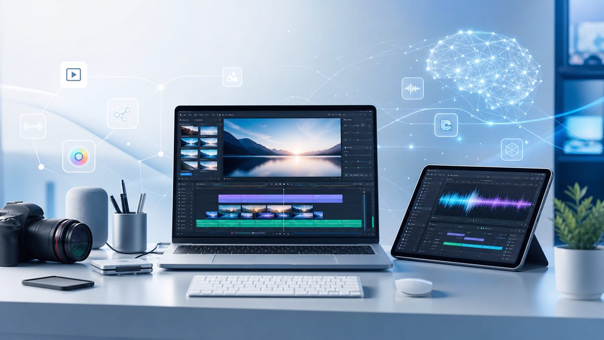 ภาพประกอบข่าว Apple Creator Studio และเครื่องมือ AI สำหรับครีเอเตอร์