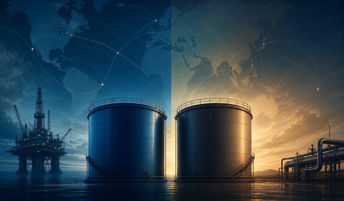 ภาพประกอบเปรียบเทียบน้ำมันดิบ Brent และ WTI สำหรับการติดตามตลาดพลังงาน